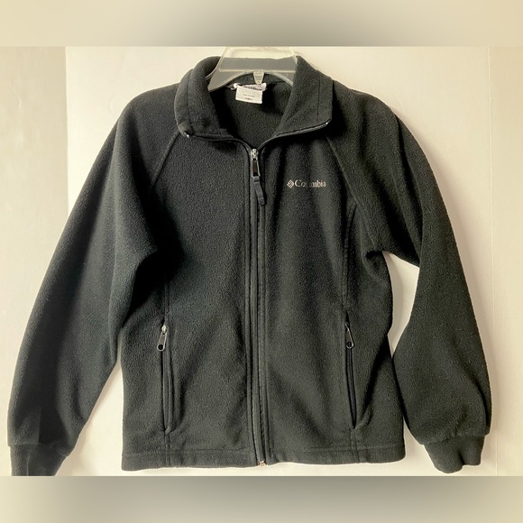 Columbia Fleece Jacket, Kid’s (10-12)/Medium, Black, Full Front Zipper - Picture 1 of 7